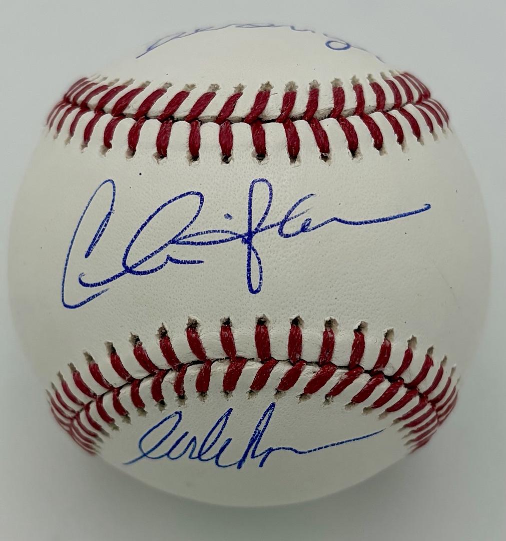 Major League Stars Charlie Sheen, Tom Berenger, & Corbin Bernsen Autographed Rawlings Official Baseball - Beckett COA